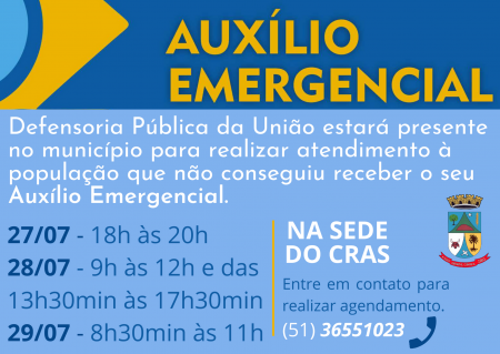 Defensoria Pública atenderá pessoas com dificuldade para receber seu auxílio emergencial